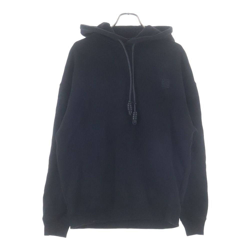 Loewe Relaxed Fit Hoodie Anagram Fit Pullover Sweatshirt Black