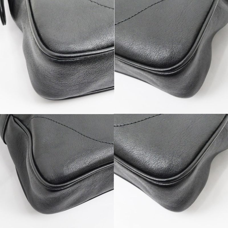 Gucci Aphrodite 767226 Black Shoulder Bag Cuff Leather Women's - Unused