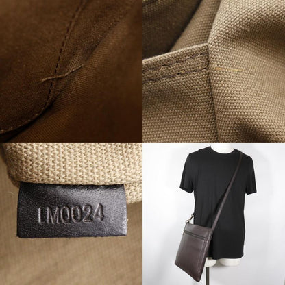 Louis Vuitton Sac Pla Utah M92073 Calf Cafe Brown Lm0024 Men's Shoulder Bag