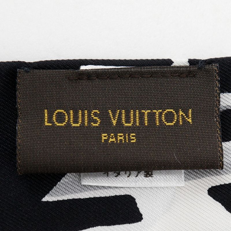 Louis Vuitton Bandeau Mp1834 Silk Black/white Women's Scarf