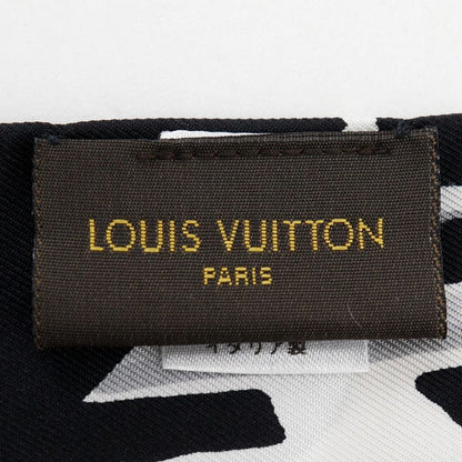 Louis Vuitton Bandeau Mp1834 Silk Black/white Women's Scarf