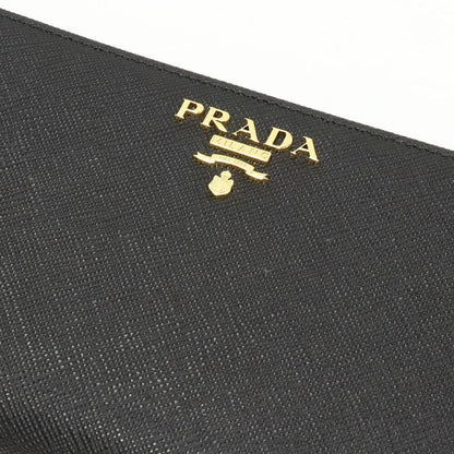 Prada Round Zipper Long Wallet With Change Pocket Saffiano Multicolor Zip