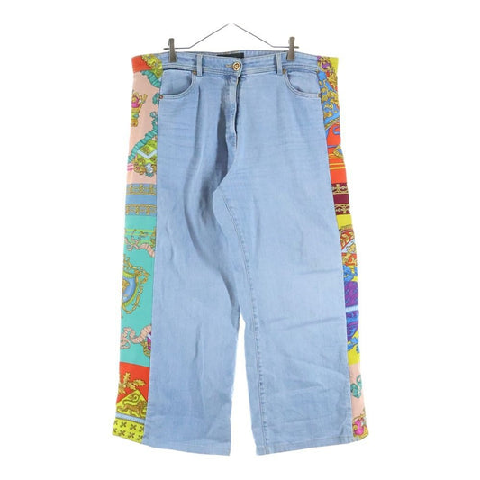 Versace Rebellion Side Cut Replacement Denim Pants Indigo