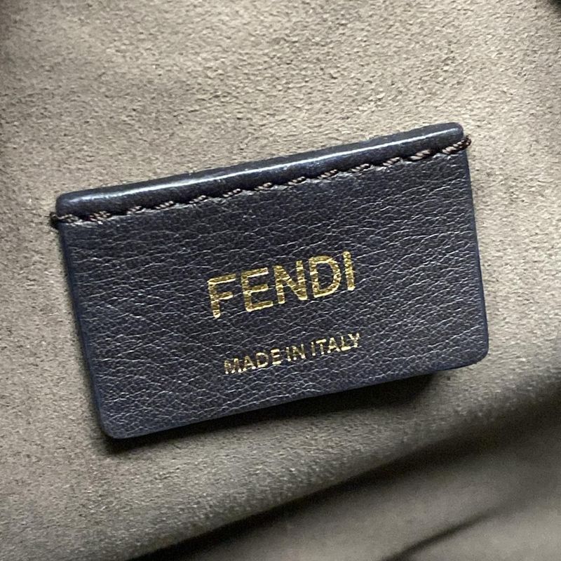 Fendi Handbag Mini Montresor 8bs010 Black Drawstring Shape / Mini Bag Leather