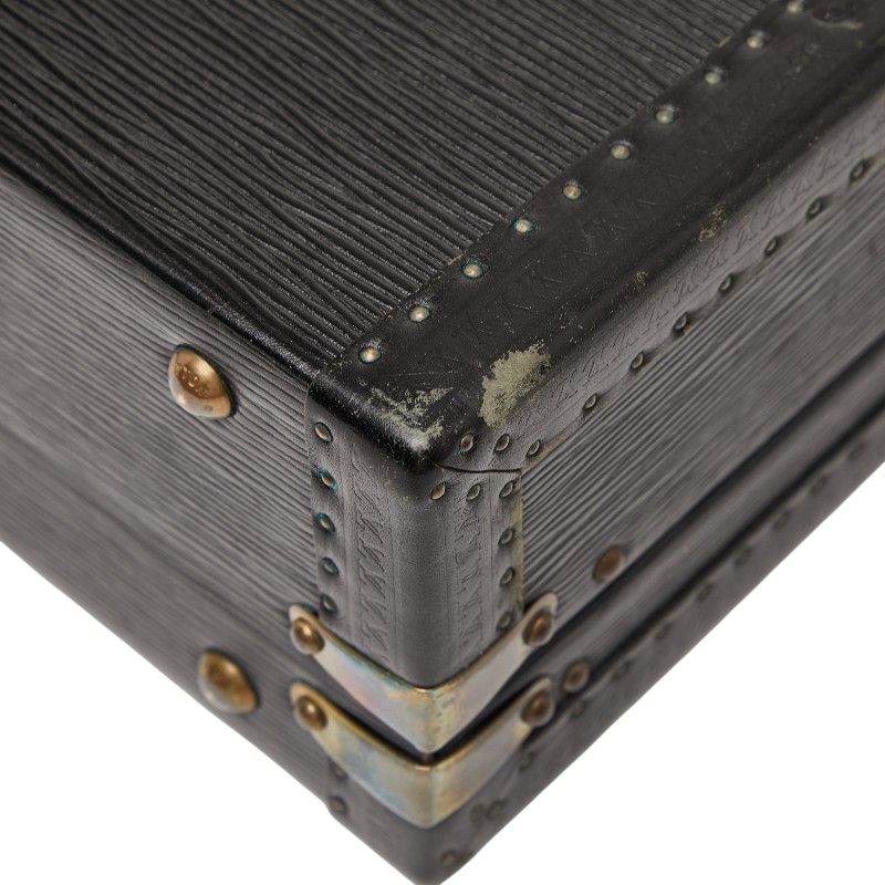 Louis Vuitton Epi President Briefcase Business Bag M54212 Black Leather Men's