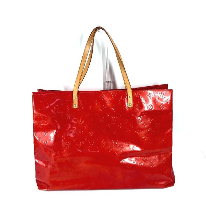 Louis Vuitton Shoulder Bag Reed GM M91084 Monogram Vernis Canvas Rouge Red