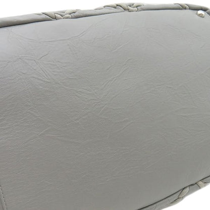 Chanel Tote Bag Ultra Stitch Lambskin Gray Silver Hardware Chain Shoulder Coco