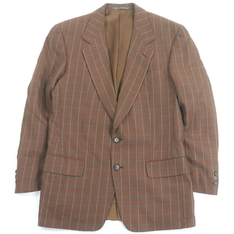 Gucci Vintage Tom Ford Early Plaid Logo Button Single Tailored Jacket Blue