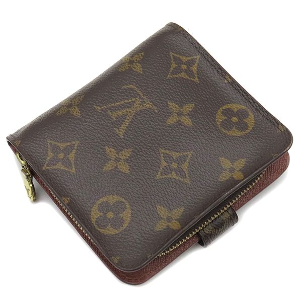 Louis Vuitton Bifold Wallet Compact Zip Monogram Canvas Monogram Gold Hardware