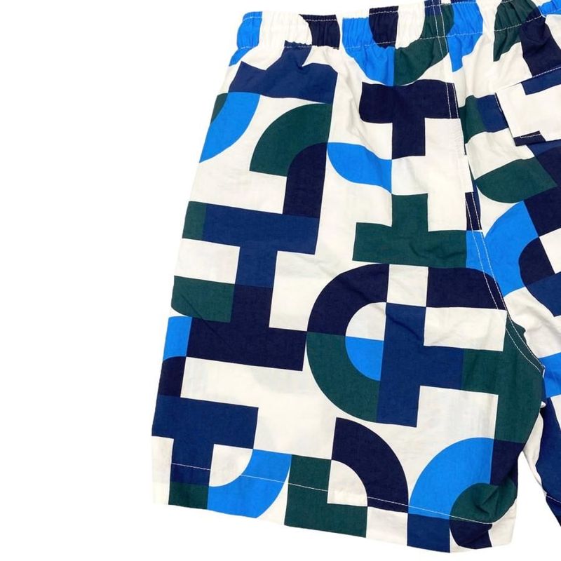 Hermes Half Pants Swim Trunks Size S Total White Blue Green Hermes