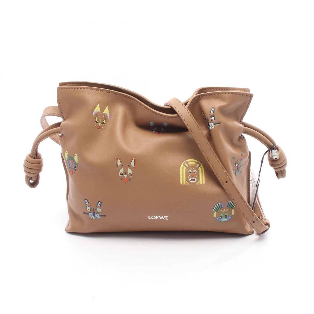 Loewe Shoulder Bag Futurist Cat Flamenco Mini Mocha Leather