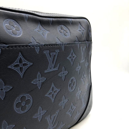 Louis Vuitton Duo Messenger M45730 Shoulder Bag Monogram Shadow Black Women Men