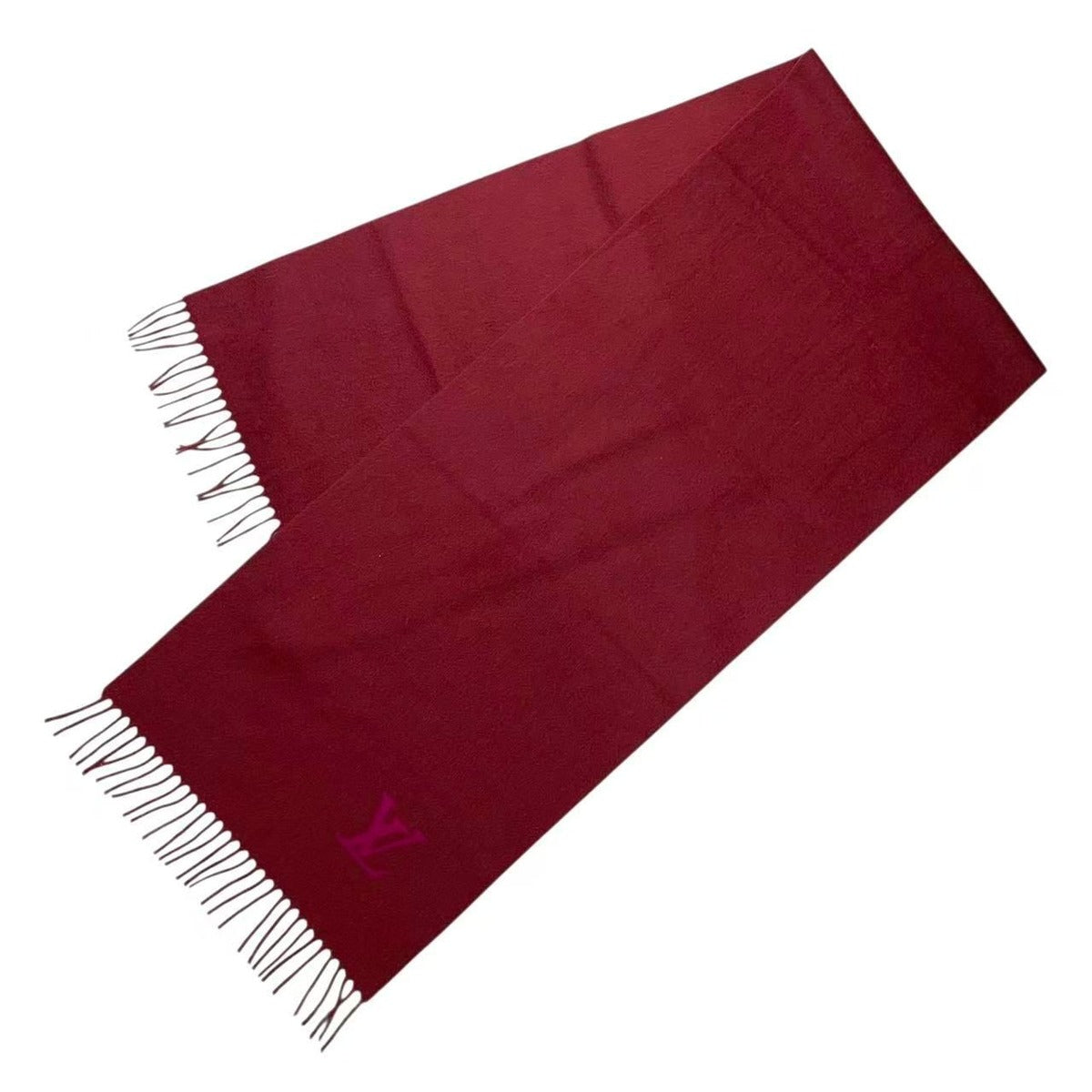 Louis Vuitton Muffler Cashmere Wine Red Scarf