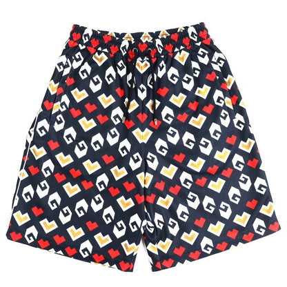 Gucci 23 AW all-over Design Shorts Navy White Red XS