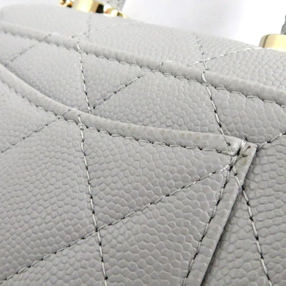 Chanel Matelasse Top Handle Flap Bag Caviar Skin Coco Handle 11cm