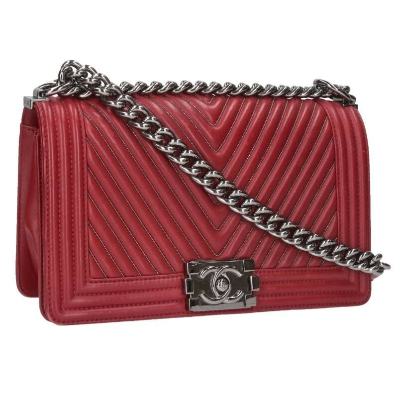 Chanel 25 Chevron Lambskin Chain Shoulder Bag