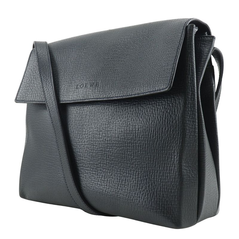 Loewe One Shoulder Leather Gray Women's Shoulder Bag