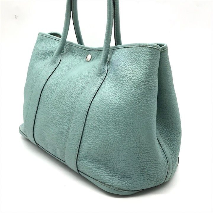 Hermes Garden Party PM Negonda Tote Purse Blue