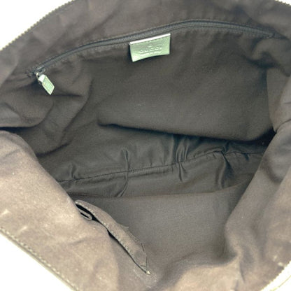 Gucci 204940 Shoulder Bag GG Canvas Leather Abby Beige Green Women