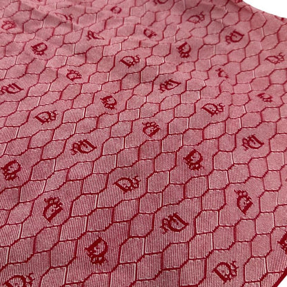 Christian Dior Old Square Line Trotter Silk Scarf Red and White