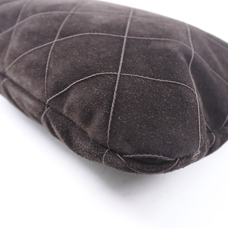 Chanel Chain Shoulder Fringe Suede Brown Women Shoulder Bag