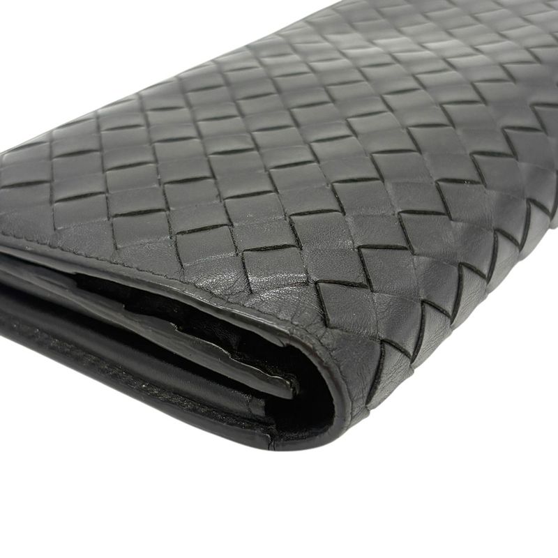 3199 Bottega Veneta Long Wallet 156819 Black Preowned Men's Folded Wallet