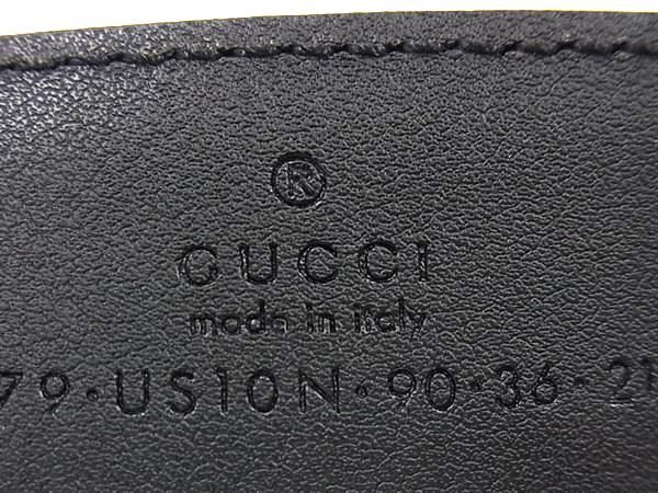 Gucci 709979 Memorable Buckle Leather Flower Pattern Buckle Belt Size 90 36