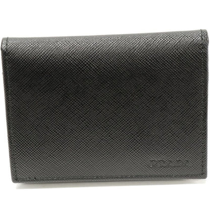 Prada Coin Case Card Case Saffiano Calf Black Nero