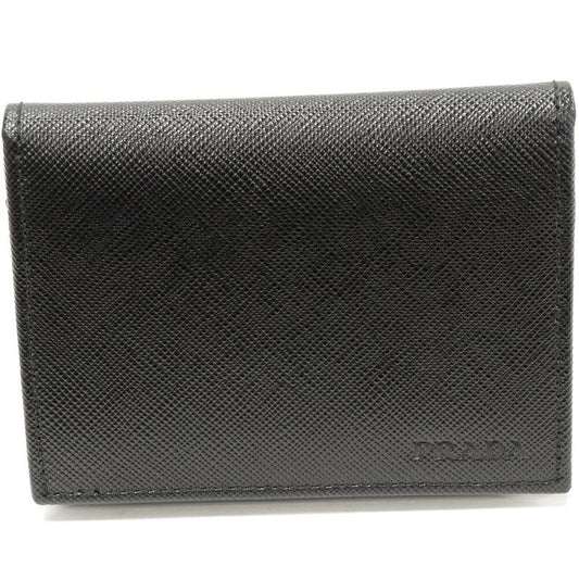 Prada Coin Case Card Case Saffiano Calf Black Nero