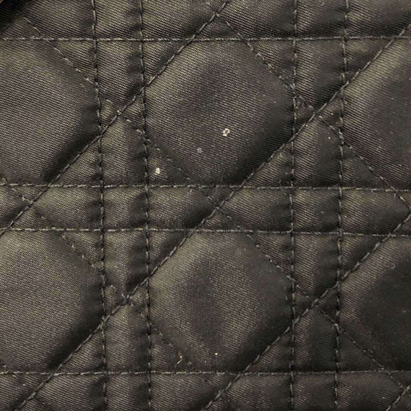 Christian Dior Vintage Quilted Cannage Tote Bag Black