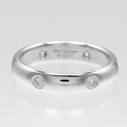 Cartier Stella 18kwhite Gold With Diamonds #8.5 Ladies 4.62g Ring
