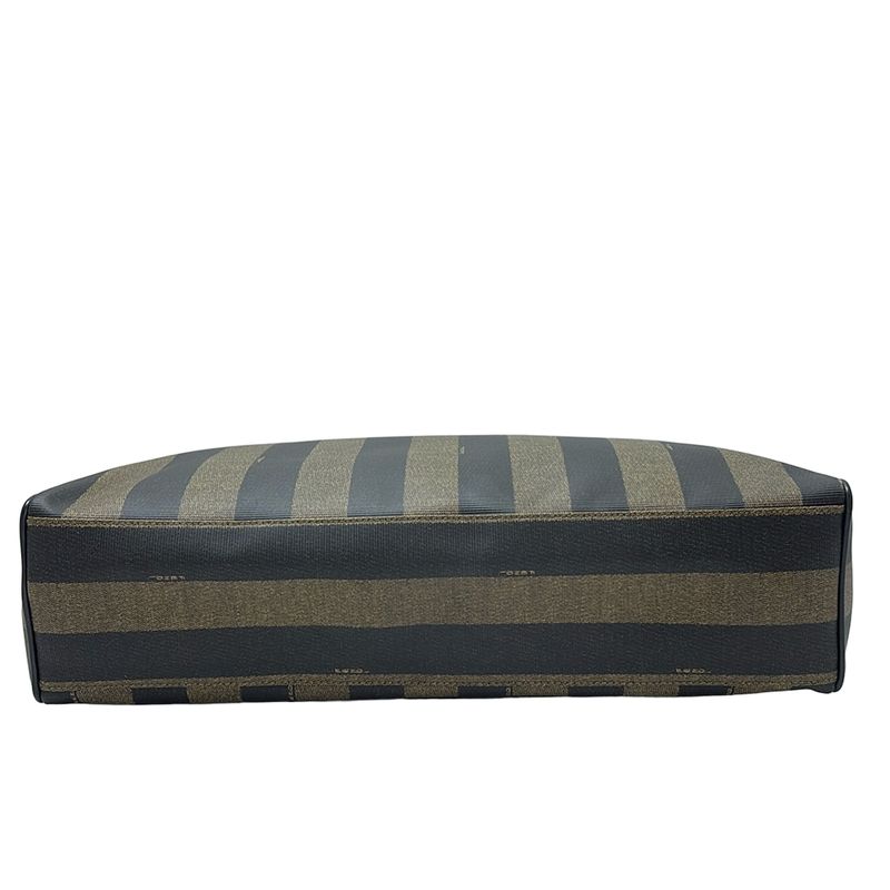 Fendi Shoulder Bag Pecan Black And Light Brown Leather