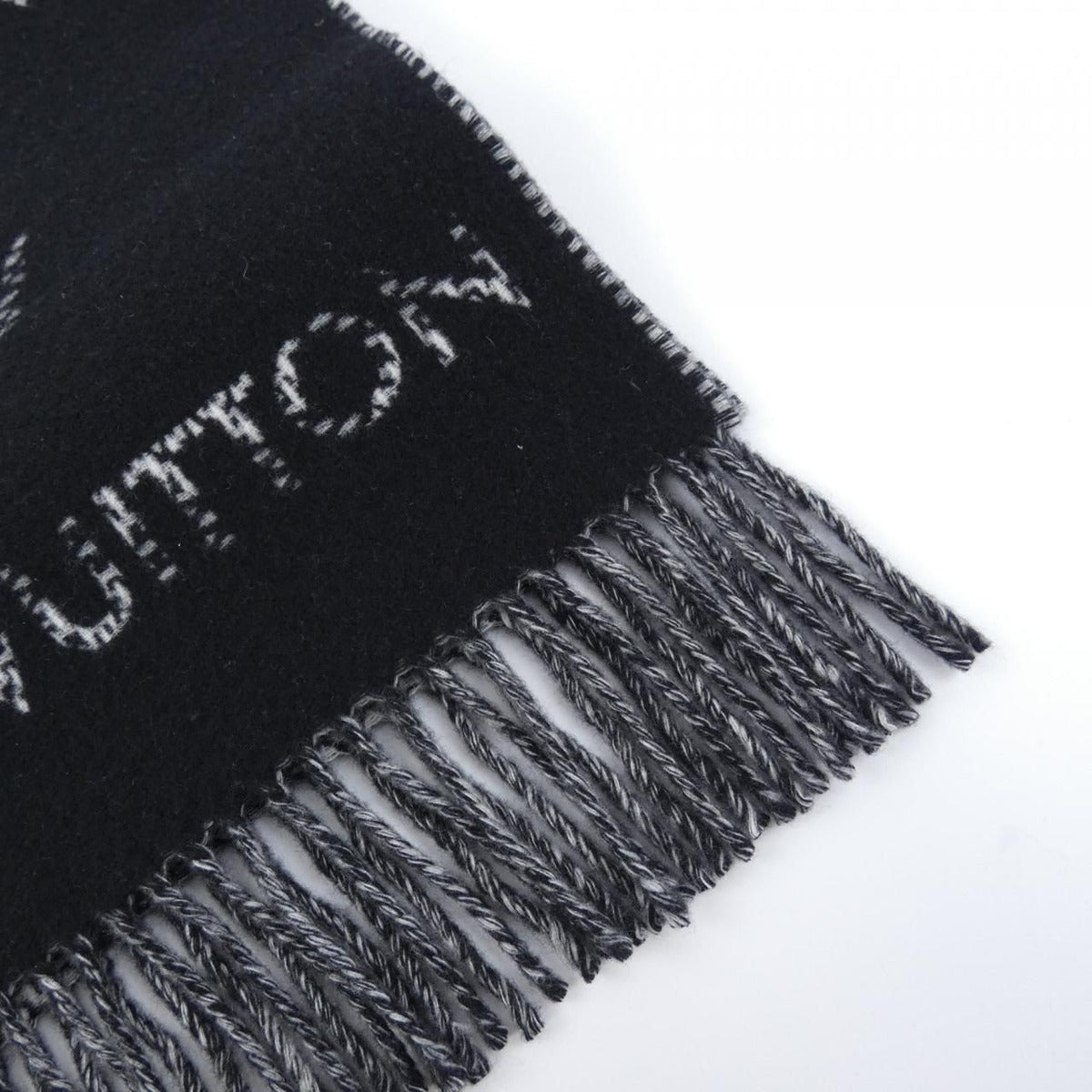 Louis Vuitton Mono Check Scarf Black White — view 2