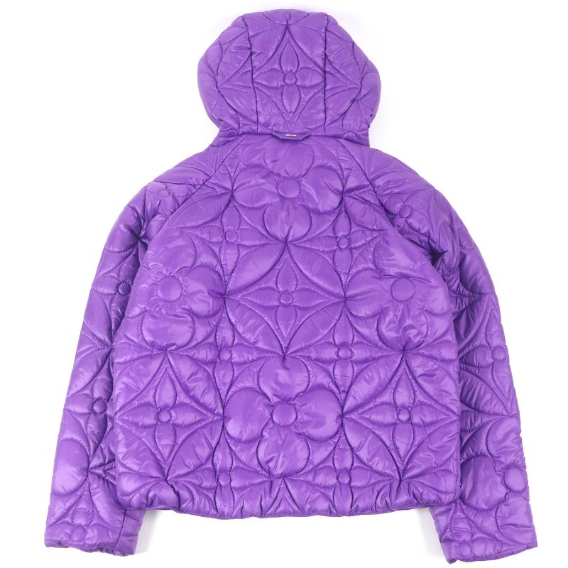 Louis Vuitton 22AW Hmb47w Monogram Flower Hooded Quilted Jacket Blouson Purple