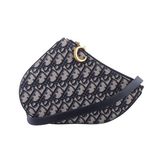 Dior Saddle Navy Jacquard Messenger Bag