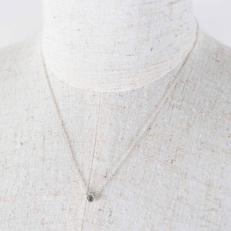 Tiffany & Co Colored Visor Yard Necklace Sv925 Aquamarine Silver