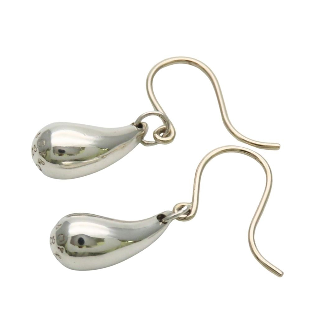 Tiffany & Co Earrings Teardrop Silver Hook Elsa Peretti