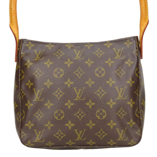 Louis Vuitton Shoulder Bag Looping MM Monogram Leather Brown Standard