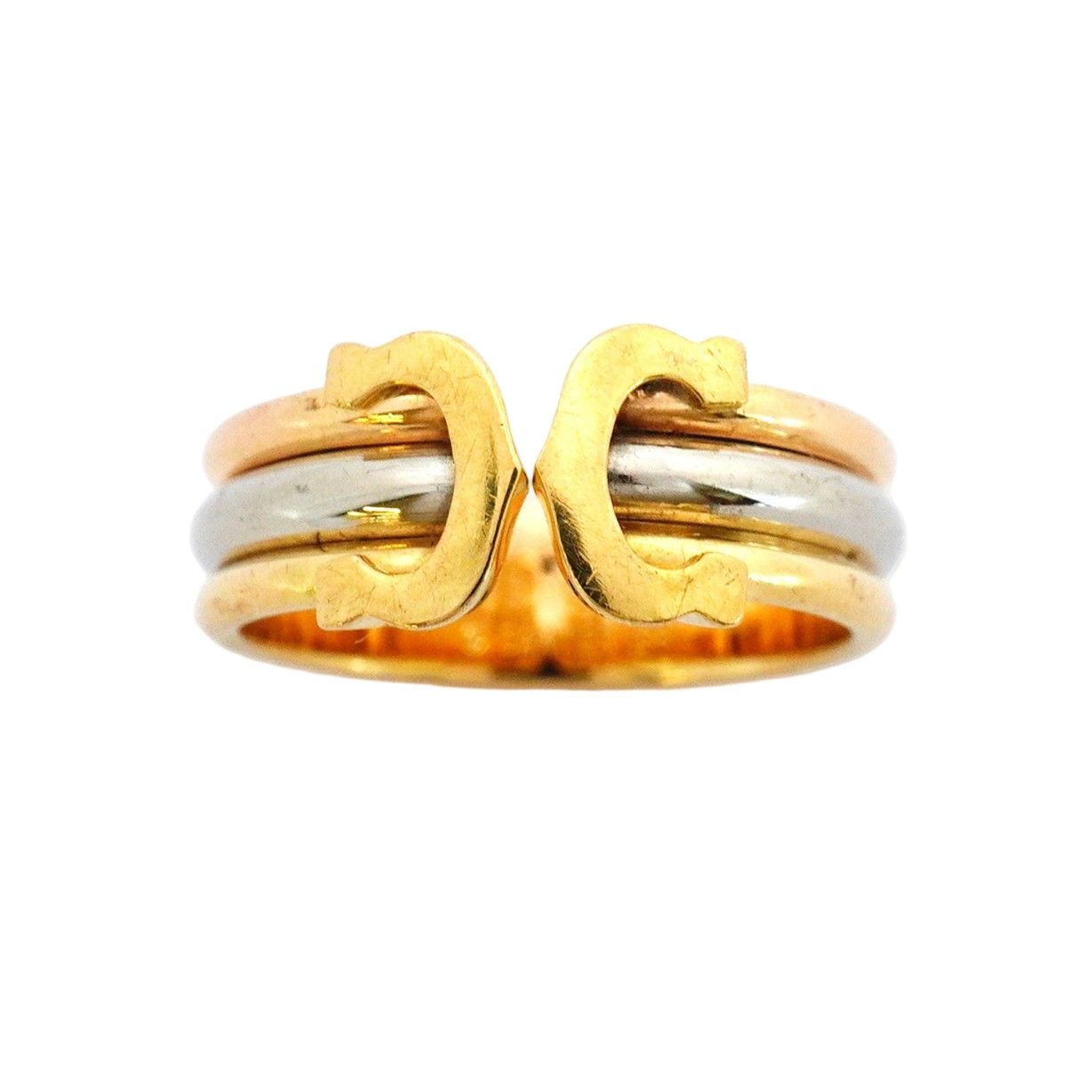 Cartier Ring 2C 18k Yellow Gold 18k White Pink — view 2