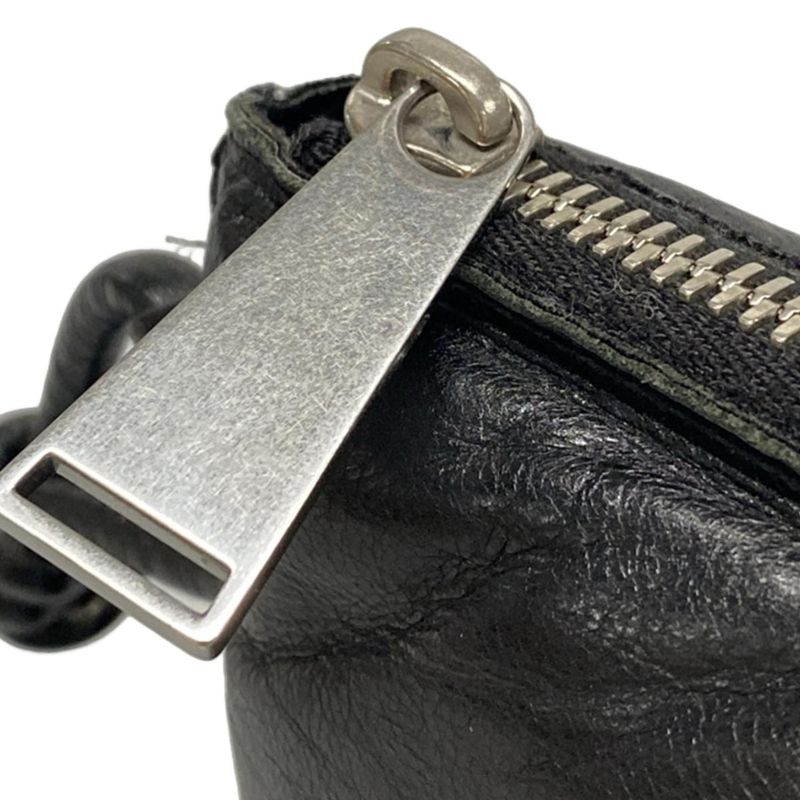 Bottega Veneta Clutch Bag Padetto / Maxi Intrecciato Black Leather