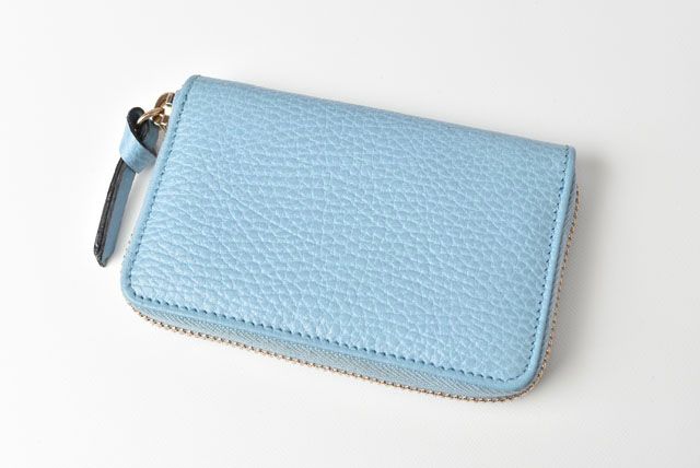 Unused Gucci Coin Case Card Case Mini Wallet Light Blue 3688797