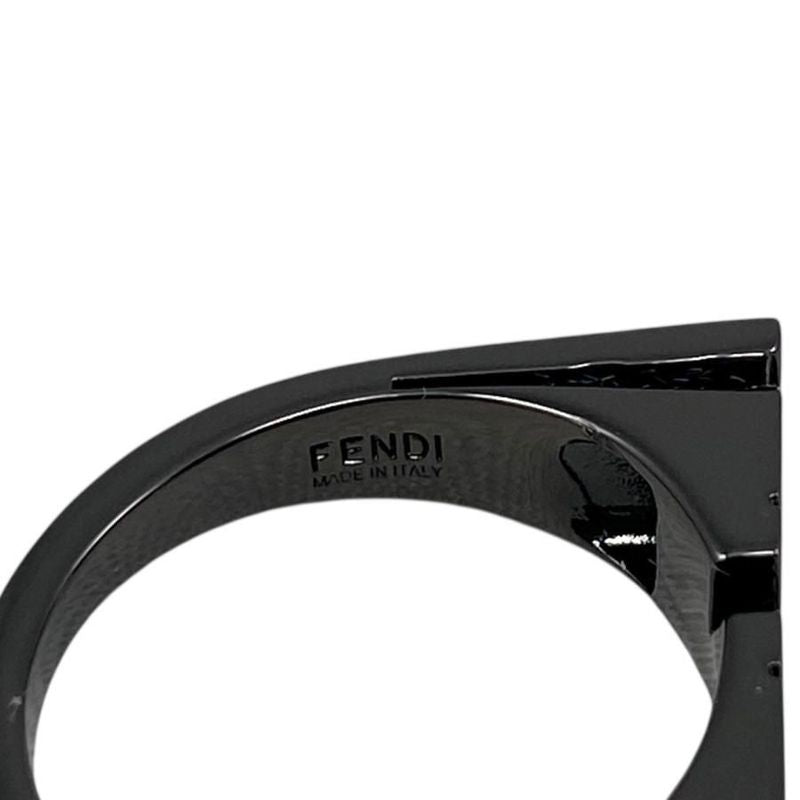 Fendi Ring Logo Letta 7 Aj272 M Size Black