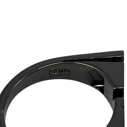 Fendi Ring Logo Letta 7 Aj272 M Size Black
