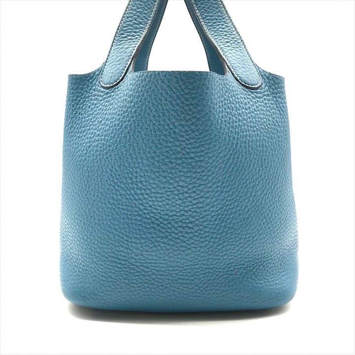 Hermes Picotin Blue Jean Hand Bag Leatheed Bag Jeans