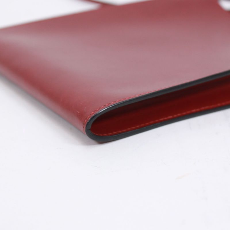 Hermes Onymetou Rouge Ashe Box Calf Red Brown Shoulder Bag