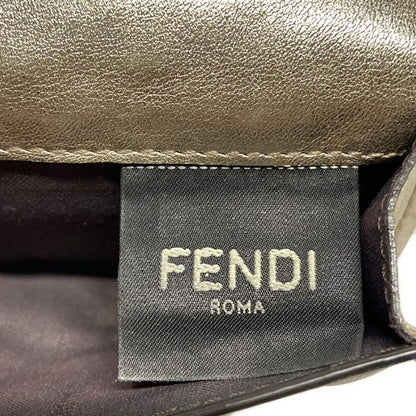 Fendi Trifold Wallet Micro Trifold Wallet 8m0395 Gold Leather