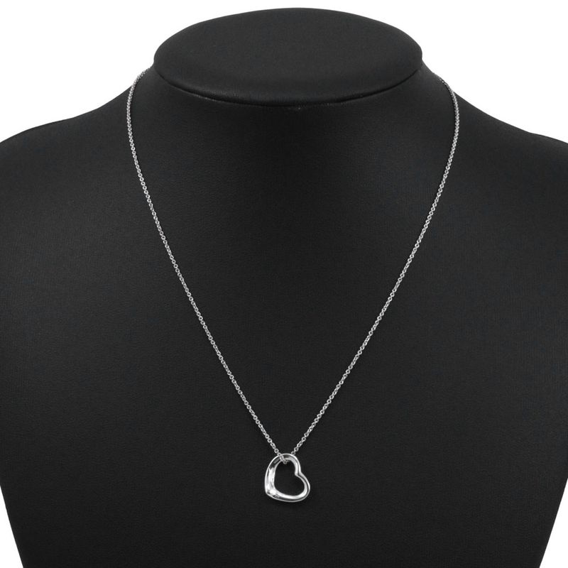 Tiffany & Co Open Heart Elsa Peretti 925 Silver Ladies 2.5g Necklace