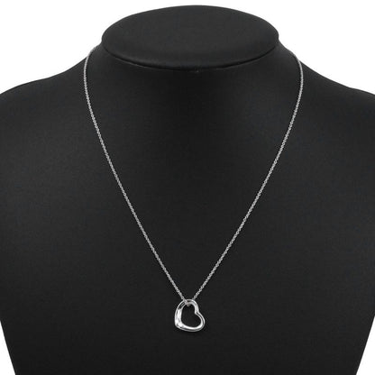 Tiffany & Co Open Heart Elsa Peretti 925 Silver Ladies 2.5g Necklace