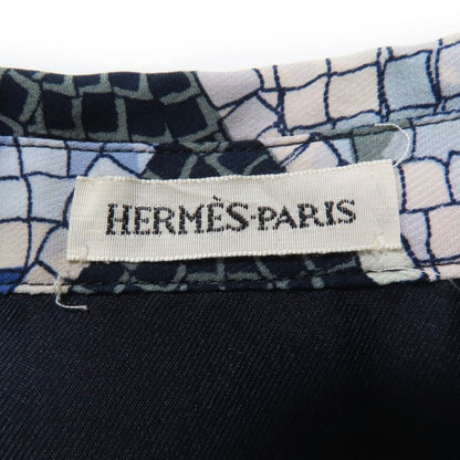 Hermes Pavement 100% Silk Margiela Period All-over Design Long-sleeved Shirt