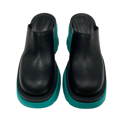 Bottega Venetaveneta Flash Sandals Clog Sabot Shoes Leather Black Green